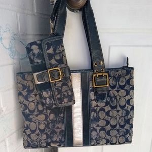 PRICE DROP!  Vintage Coach Set Authenticated Denim